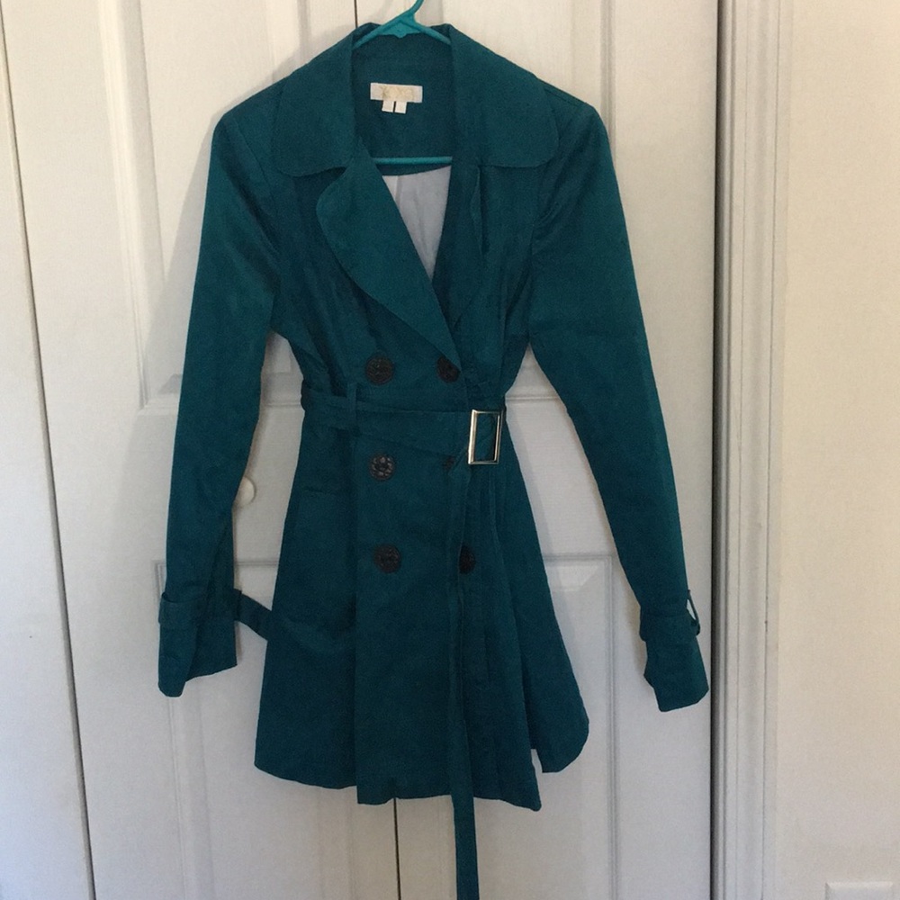 Turquoise Trench coat